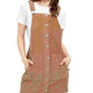 Dickies Women's Cotton Corduroy Overall Dress Cocoa Size Large