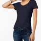 Tommy Hilfiger Women's Cotton Scoop Neck T-Shirt Navy Size Large