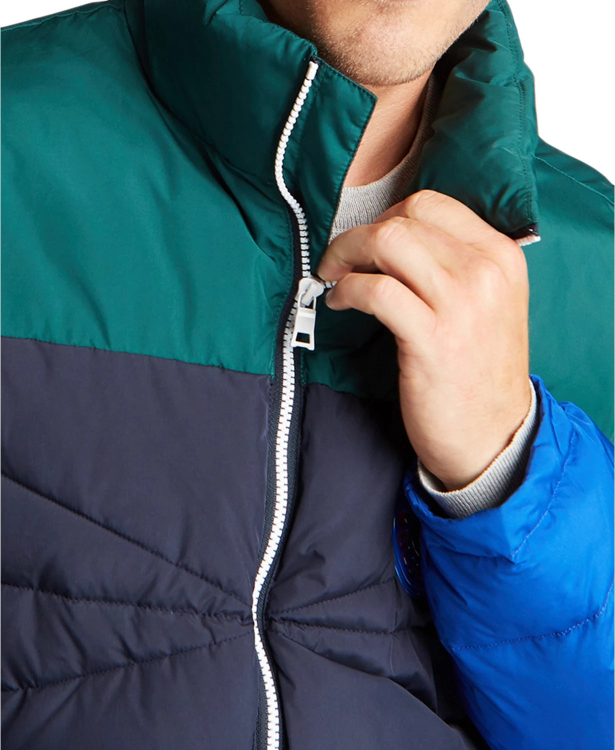 Nautica Men's Sail Tempasphere Insulated Colorblock Jacket Blue Size XX-Large