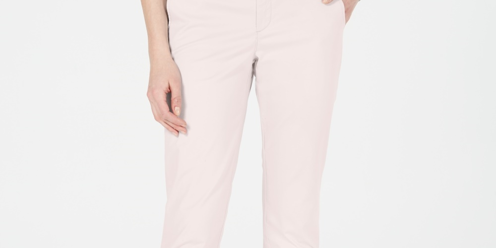 Tommy Hilfiger Women's Hampton Straight-Leg Pants Pink Size 8