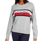 Tommy Hilfiger Women's  Colorblocked Crewneck Sweater Gray Size Medium
