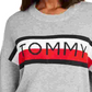 Tommy Hilfiger Women's  Colorblocked Crewneck Sweater Gray Size Medium