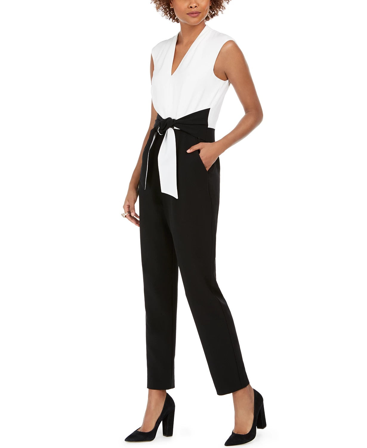 Jessica Howard Women's Colorblocked Jumpsuit Gray Size 16