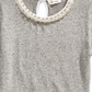 Monteau Big Girl's Embellished Layered Look Top Grey Size X-Large