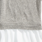 Monteau Big Girl's Embellished Layered Look Top Grey Size X-Large
