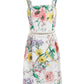 Monteau Big Girl's Embellished Floral Print Dress White Size Large