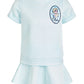 Disney Little Girls 2-Pc. Frozen Elsa Embossed Top & Skirt Set Blue Size 5