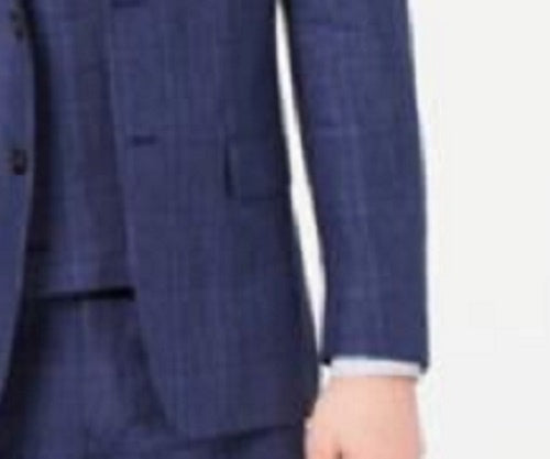 Ralph Lauren Men's Leahy Linen Plaid Sportcoat Navy Size 46