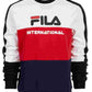Fila Men's Bravo Logo Sweatshirt White Size Medium