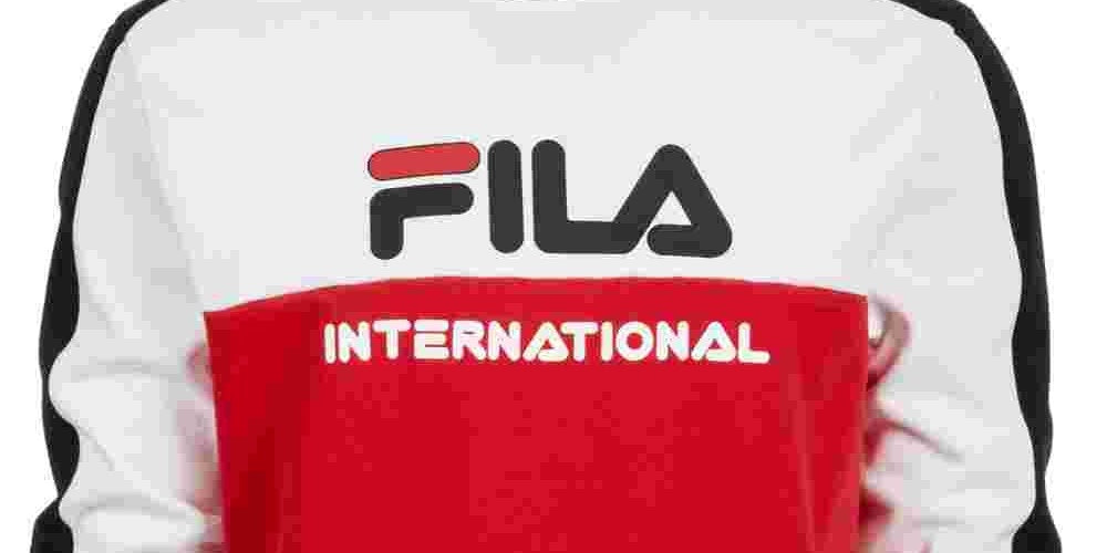 Fila Men's Bravo Logo Sweatshirt White Size Medium