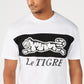 Le Tigre Men's Reason Two Tone Logo Graphic T-Shirt White Size Small