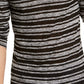 Guess Men's Striped Long Sleeve Classic T-Shirt Grey Size Medium