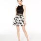 Speechless Juniors' 2-Pc. Scalloped & Floral Dress White Size 13