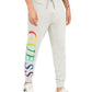 Guess Men's Arthur Cotton Logo Track & Sweat Pants Gray Size Large