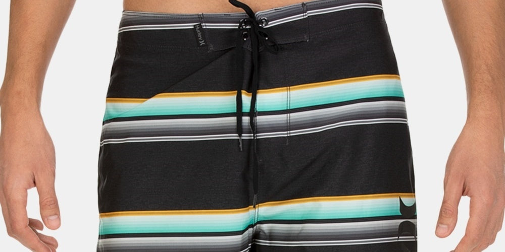 Hurley Men's Striped Board Shorts Charcoal Size 30 REG