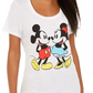 Disney Juniors' Mickey & Minnie Mouse Graphic-Print T-Shirt White Size Extra Large
