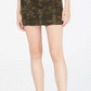 Tinseltown Junior's Printed Denim Mini Skirt Green Size 9