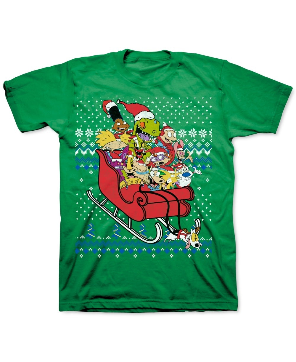 Freeze 24-7 Men's Nickelodeon Graphic Short Sleeve T-Shirt Green Size Large