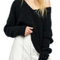 Free People Women's Finder Keepers V-Neck Sweater Black Size X-Large
