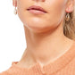 Free People Women's Brown Long Sleeve Jewel Neck Top Pink Size Medium