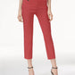 Alfani Women's Petite Tummy-Control Pull-On Capri Pants Pink Size 4 P