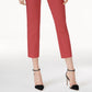 Alfani Women's Petite Tummy-Control Pull-On Capri Pants Pink Size 4 P