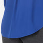 NY Collection Women's Pintucked 3/4 Sleeve Top Navy Size Petite Small