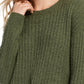 Almost Famous Crave Fame Juniors' Ribbed Cropped Sweater Green Size X-Small