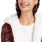 Crave Fame Juniors' Sherpa Trim Cardigan Purple Size X-Small