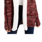 Crave Fame Juniors' Sherpa Trim Cardigan Purple Size X-Small
