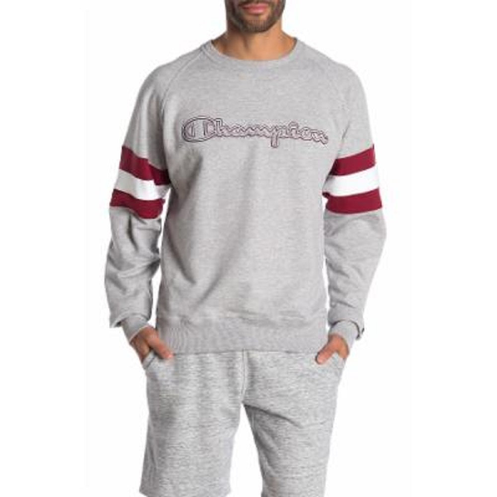 Champion Men's Colorblocked Sweatshirt White Size X-Large