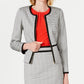 Calvin Klein Women's Piped Zip Front Jacket Grey Size 4