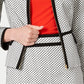 Calvin Klein Women's Piped Zip Front Jacket Grey Size 4