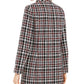 Calvin Klein Women's Tweed Plaid Topper Jacket Red Size 10