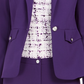 Calvin Klein Women's One-Button Blazer Purple Size 8