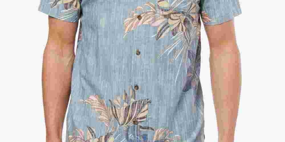 Jack O'neill Men's Bali Short Sleeve Woven Blue Size X-Large