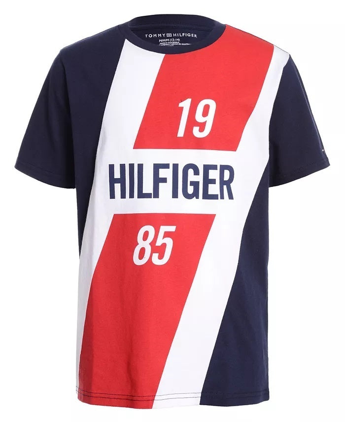 Tommy Hilfiger Toddler Boys Colorblocked Logo Panel T-Shirt Dark Blue Size 3T