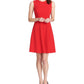 Tommy Hilfiger Women's Fit & Flare Dress Red Size 14
