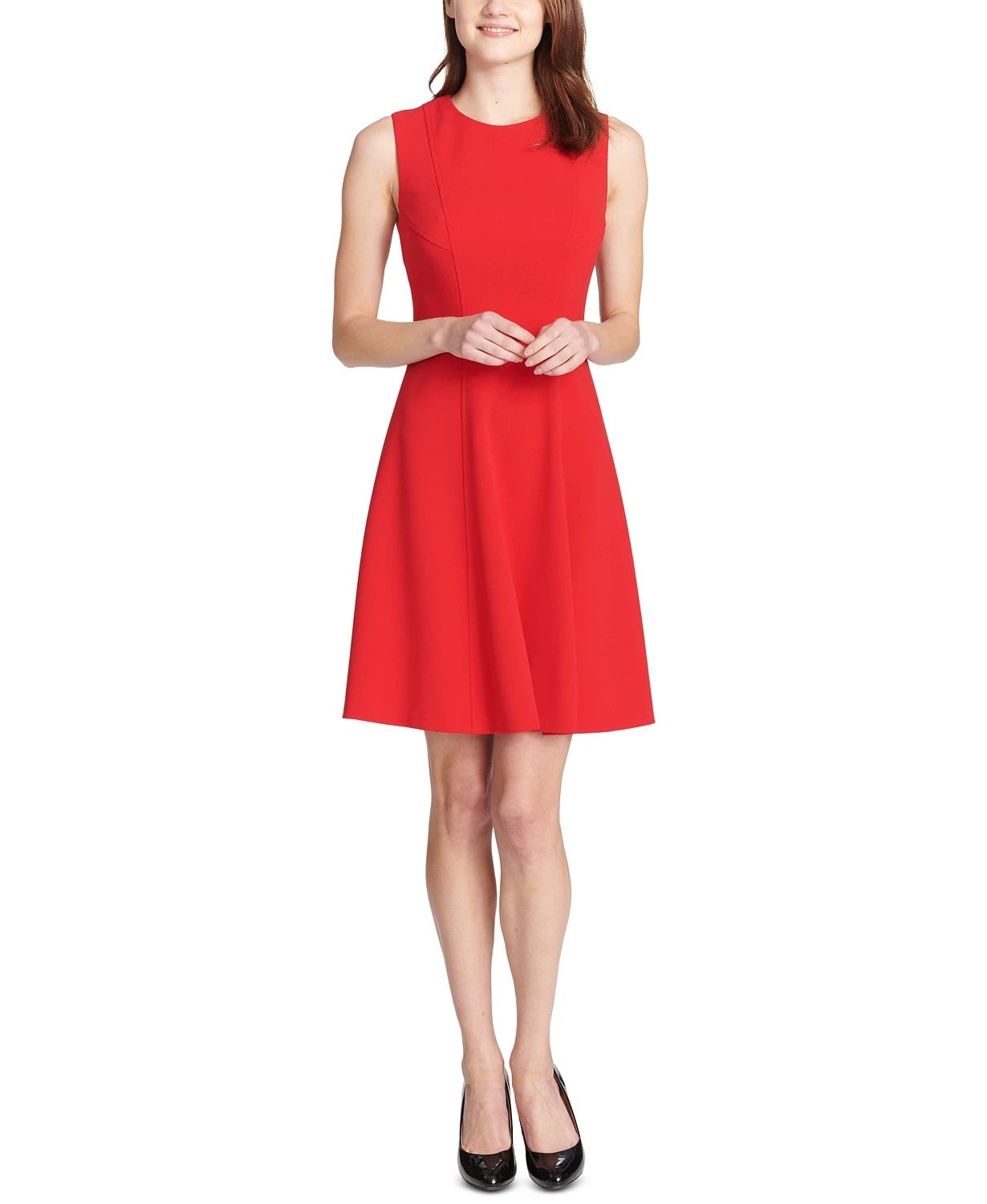 Tommy Hilfiger Women's Fit & Flare Dress Red Size 14