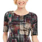 Connected Women's Plaid Fit & Flare Dress Purple Size 14 Petite