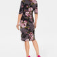 Connected Women's Floral Print Sarong Dress Charcoal Size 6 Petite