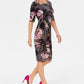 Connected Women's Floral Print Sarong Dress Charcoal Size 6 Petite