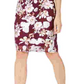 Connected Women's Mesh Flounce Dress  Wine Size 14 Petite