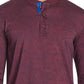 Tallia Men's Slim Fit Mercerized Paisley Long Sleeve Red Size Small