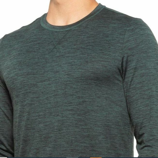 32 Degrees Men's Ultra Lux Long Sleeve Sleep T-Shirt Green Size XX-Large