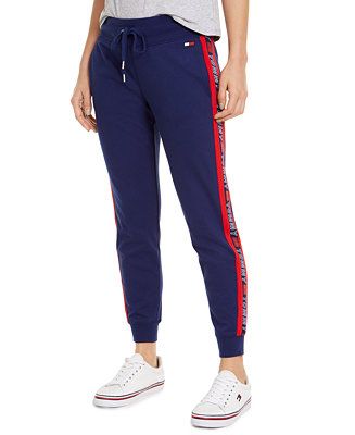 Tommy Hilfiger Sport Women's Logo Jogger Pants Blue Size X-Large