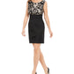 Connected Women's Embroidered & Tiered Sheath Dress Gold Size 6 Petite