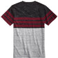 Univibe Big Boys Valle Colorblocked Stripe V-Neck T-Shirt Black Size Large