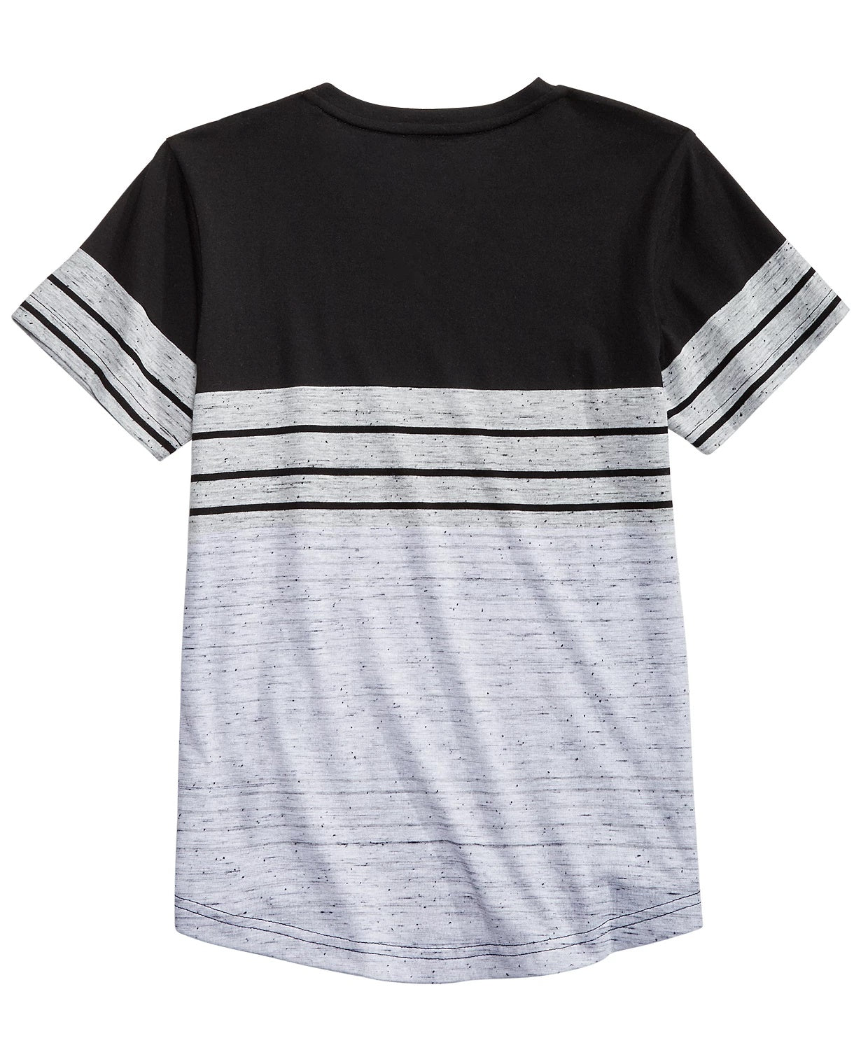 Univibe Big Boys Kid Colorblocked Stripe V-Neck T-Shirt Black Size Large