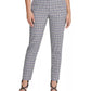 DKNY Women's Houndstooth Plaid Essex Ankle Pant Blue Size 4